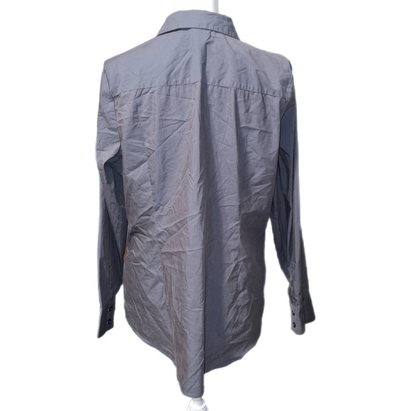 EXPRESS - Ultimate Essential Shirt - Charcoal Button Down Long Sleeve Size XL - Picture 3 of 7